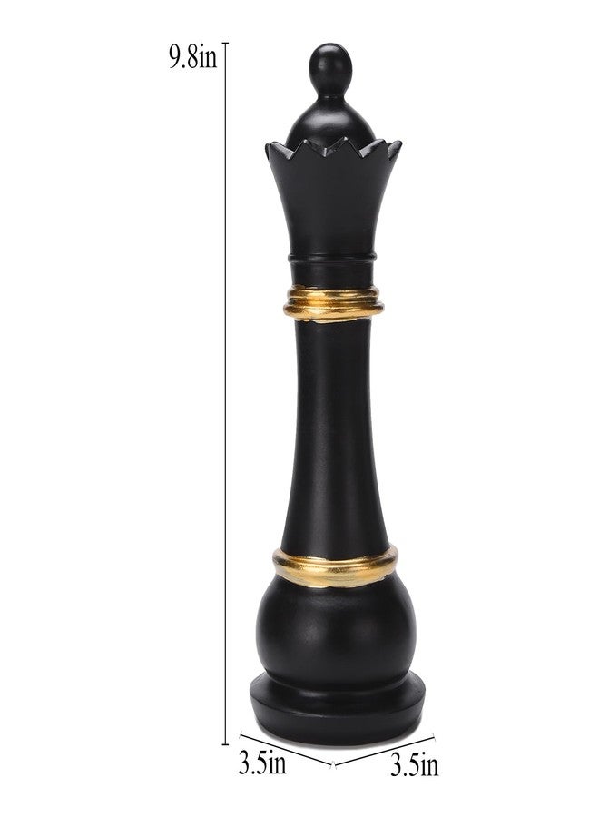 BRABUD Chess Queen Statue Resin 9.8'' Tall Chess Decor Piece Sculpture Home Office Study Party Decoration Black TQGJBS634 - Image 2
